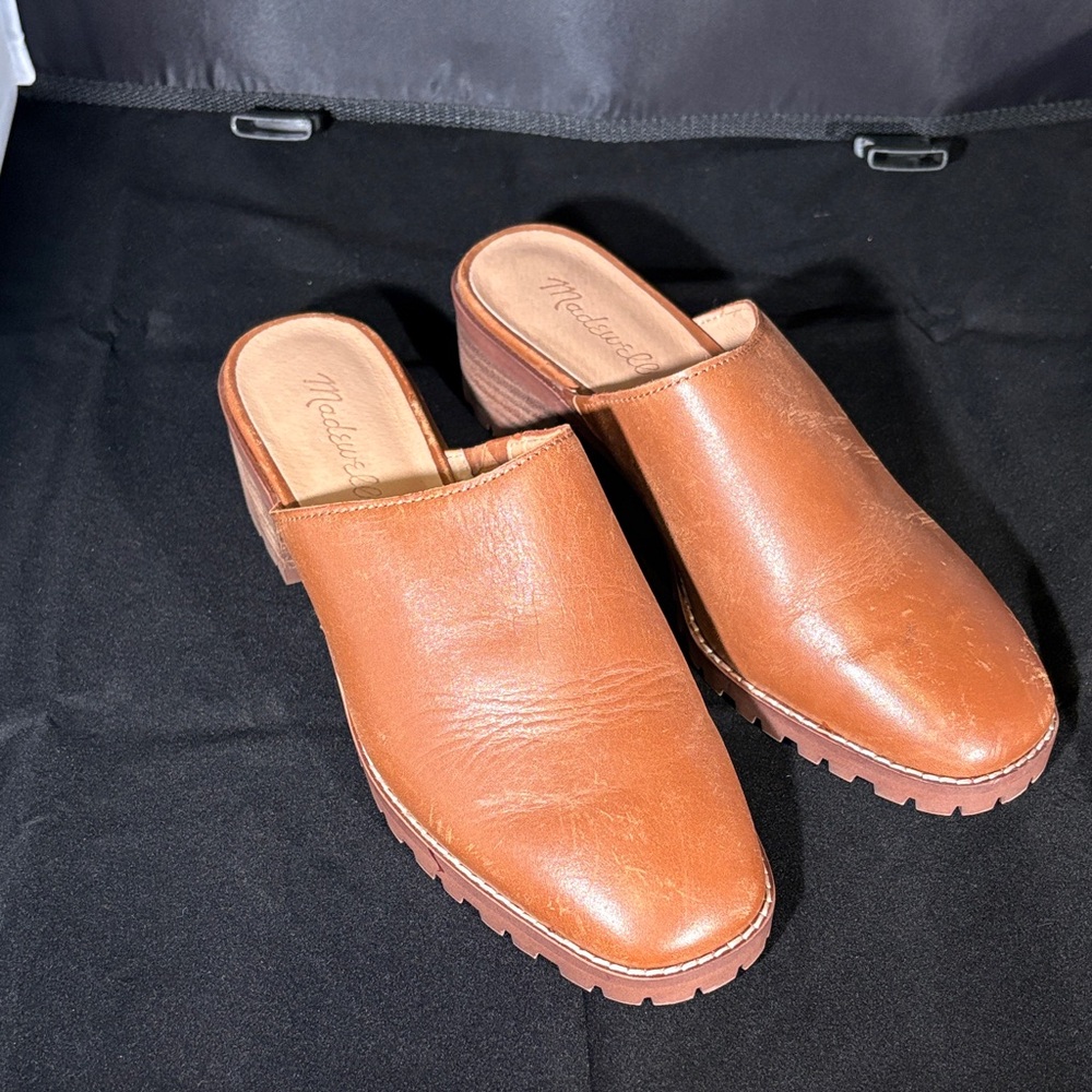 Madewell size 7 The Mindy Mule boho Tan Leather Slip-On Loafers - Picture 5 of 13